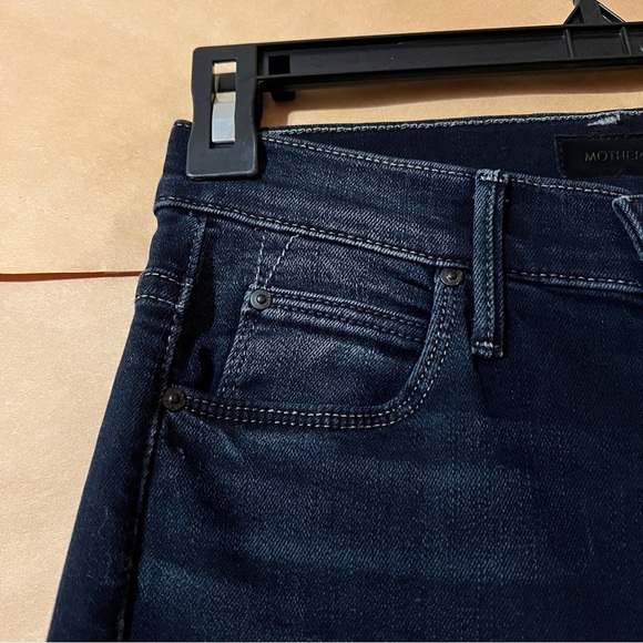 Mother | The Stunner Zip Two Step Fray Jeans High Rise Skinny Last Call Size 24 - Picture 7 of 16